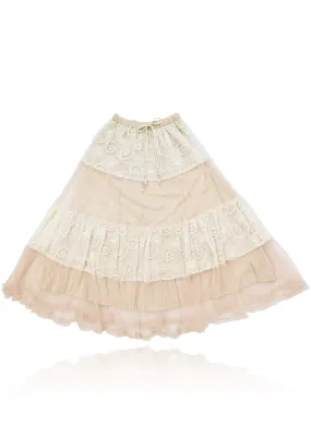 [ OUTLET!] DOLLY by Le Petit Tom  BOHO maxi skirt ballet pink