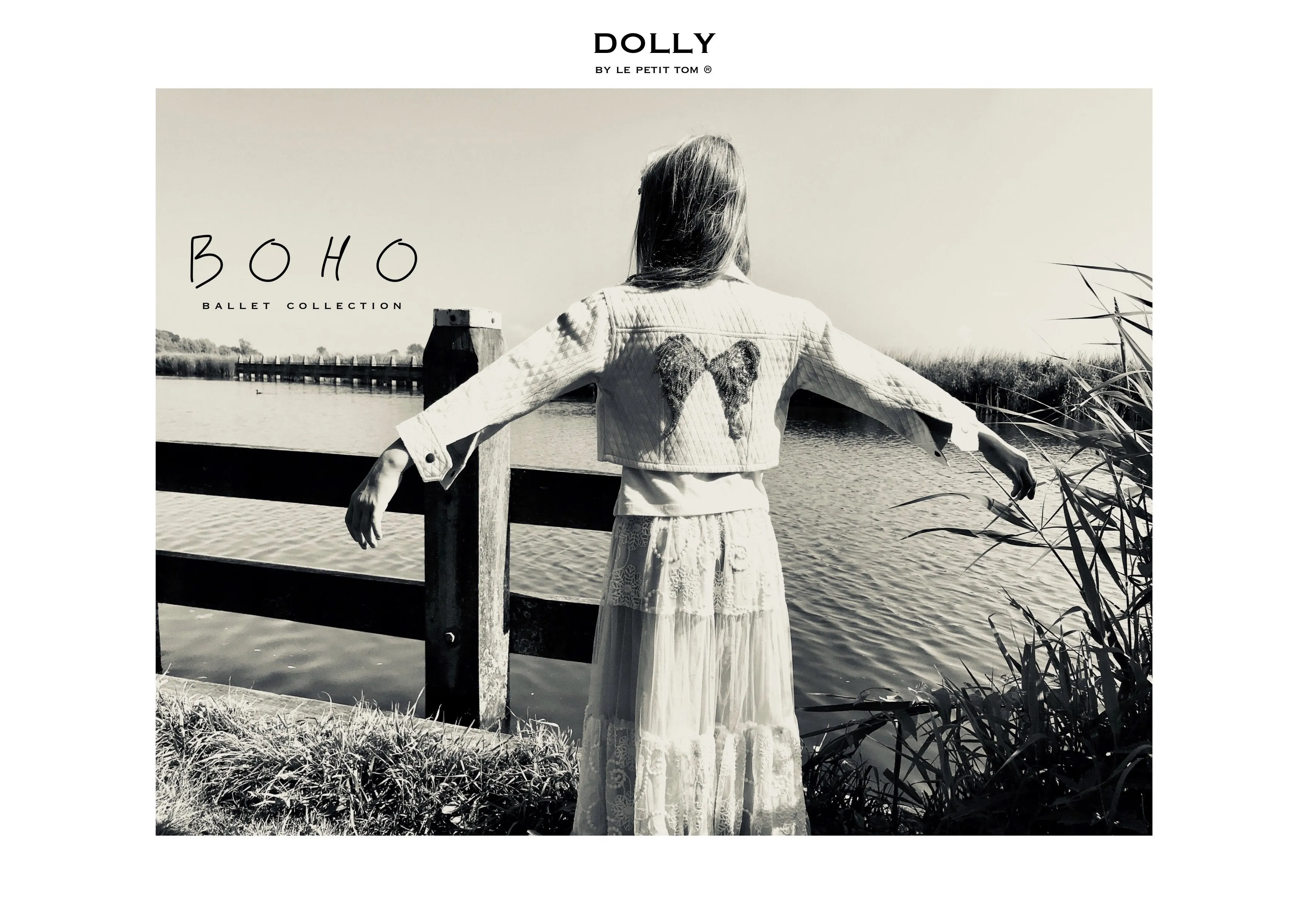 [ OUTLET!] DOLLY by Le Petit Tom  BOHO maxi skirt ballet pink