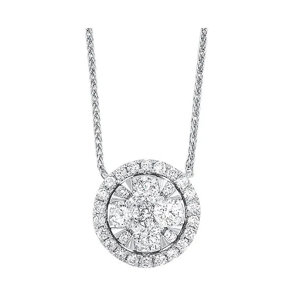 14KT WHITE GOLD DIAMOND (1/4CTW) NECKLACE