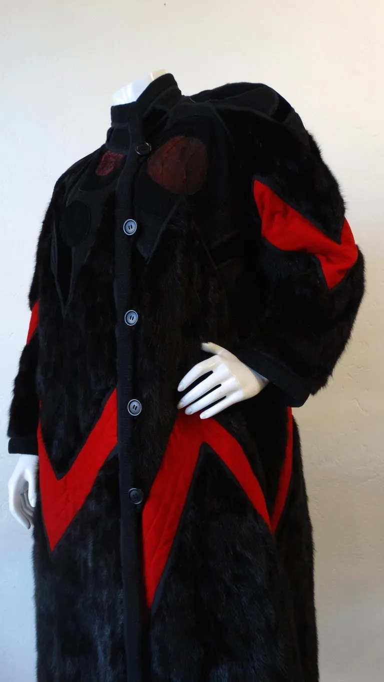 1980s Koos Van Den Akker Mink Patchwork Coat