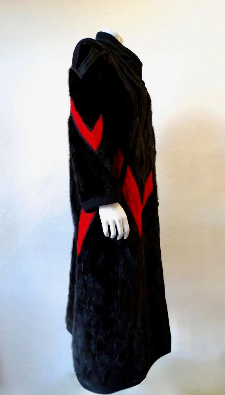 1980s Koos Van Den Akker Mink Patchwork Coat