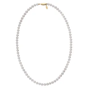 5.5-6.0 mm White Freshadama Freshwater Pearl 18 Inch Necklace