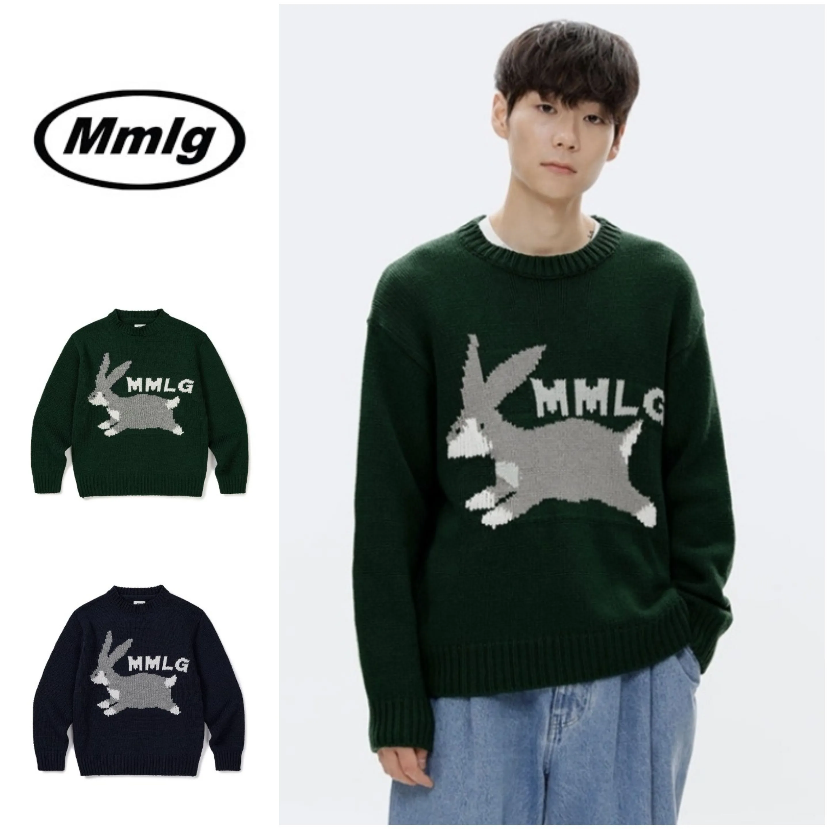 87MM  |Unisex Street Style Long Sleeves Logo Sweaters