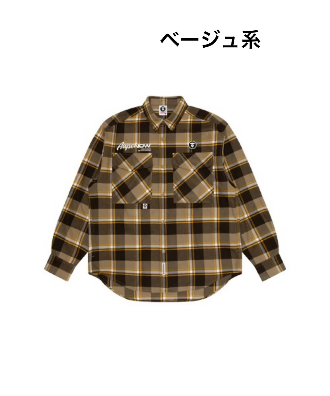 A BATHING APE  |Street Style Long Sleeves Cotton Logo Shirts