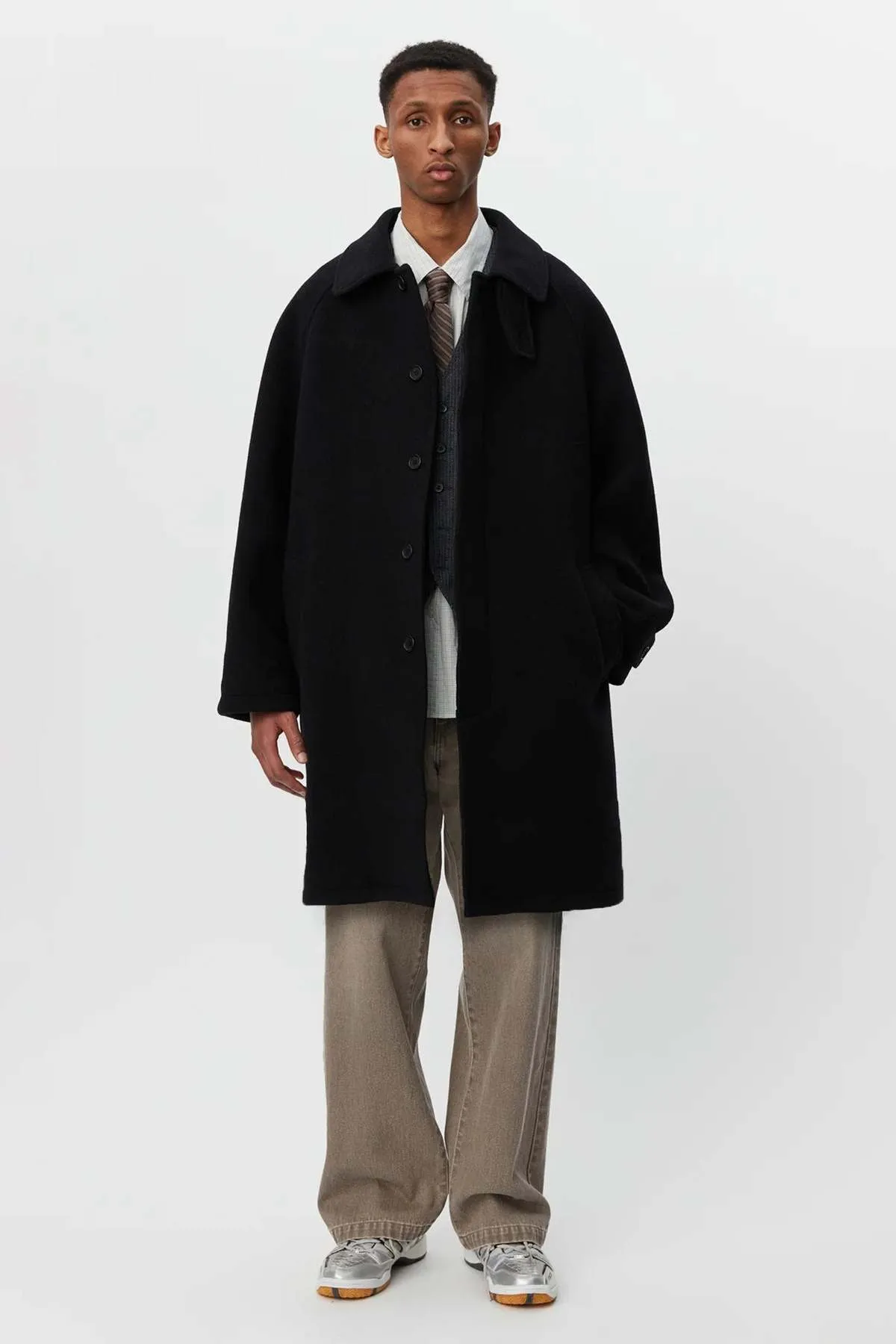 Accession Recycled Wool Coat - Black