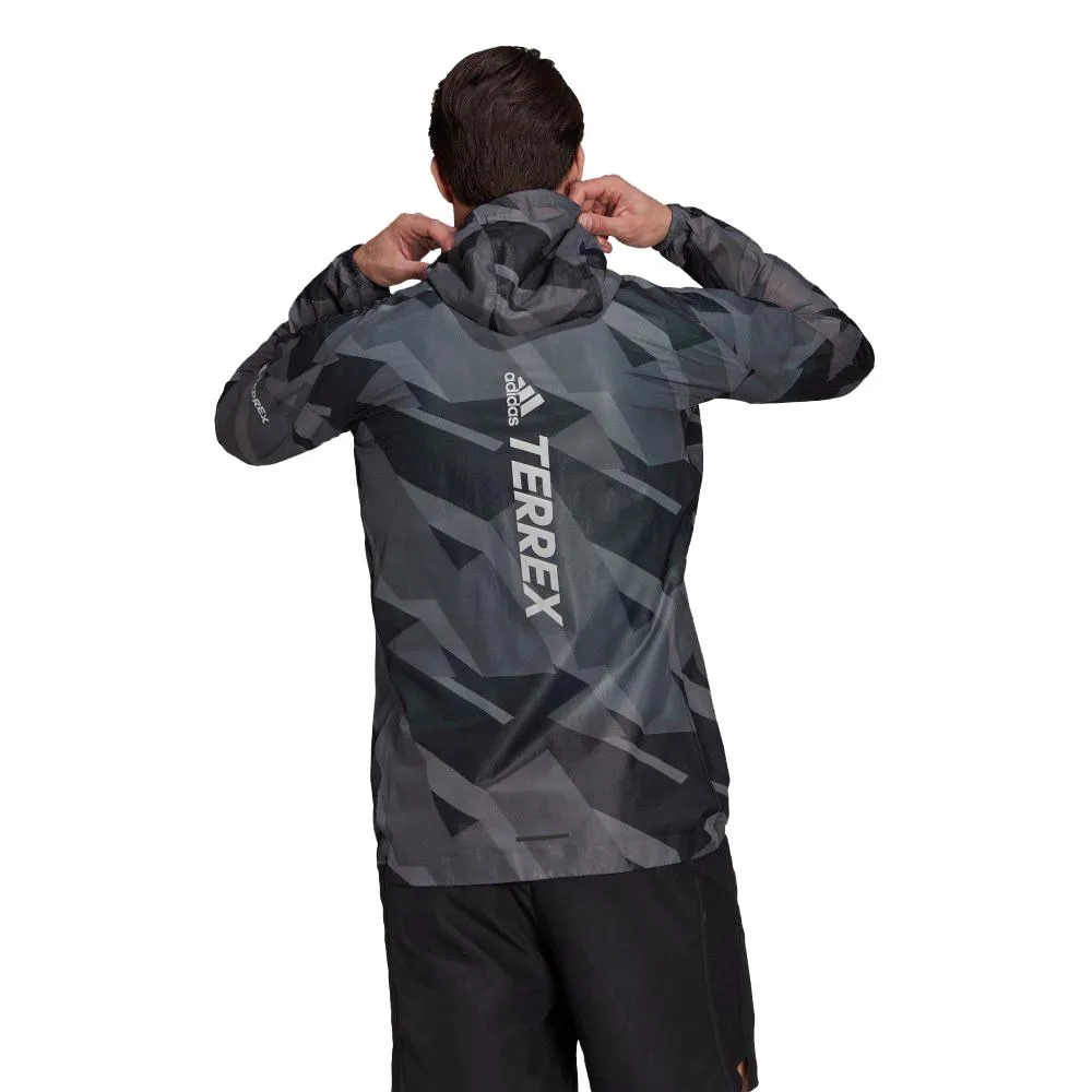 Adidas Men Terrex Agravic Graphic 2.5 Layer Rain Jacket GL1199