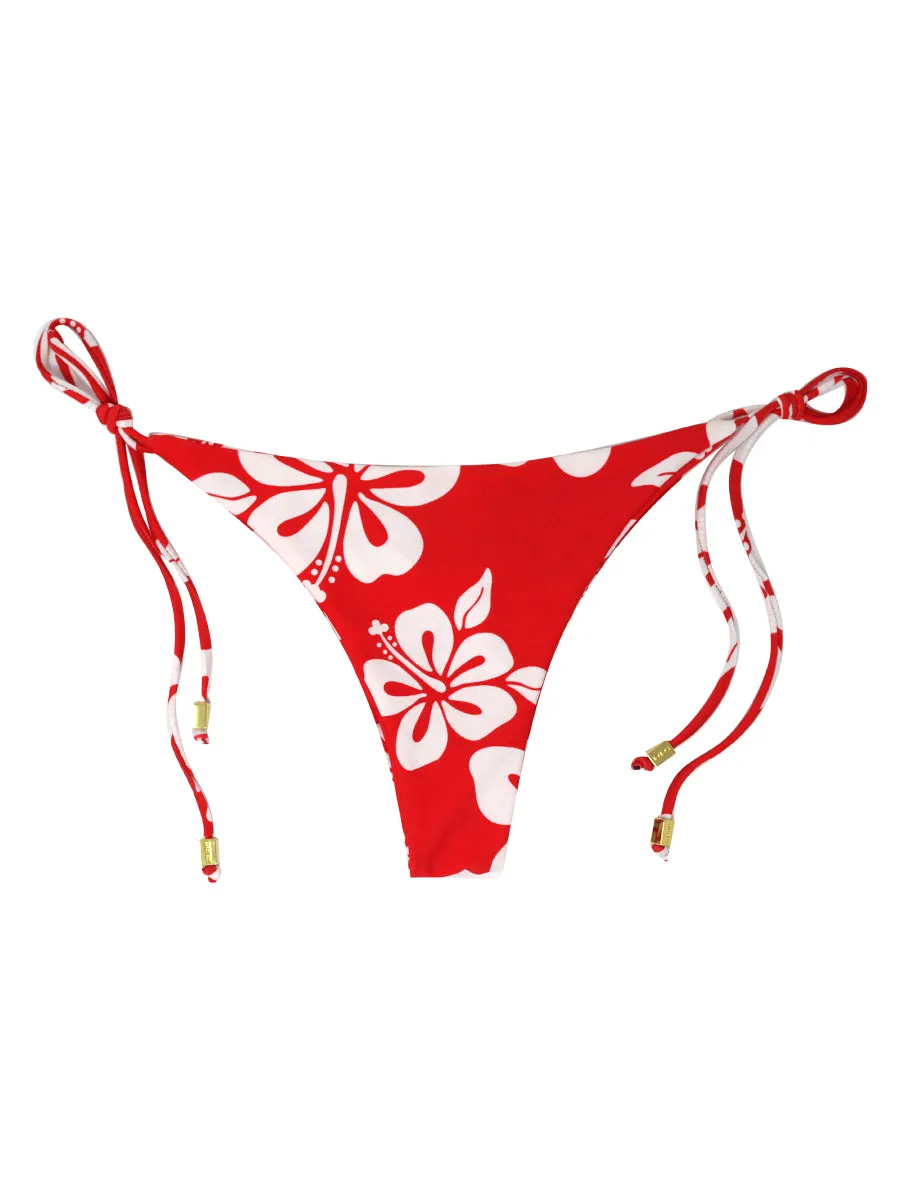 AKARA bottoms - Red Hibiscus