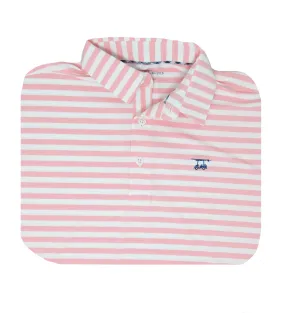 Albatross Polo - Pink / White Wide Stripe