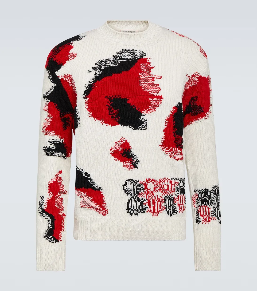 alexander mcqueen  |Wool Cashmere Street Style U-Neck Long Sleeves Cotton