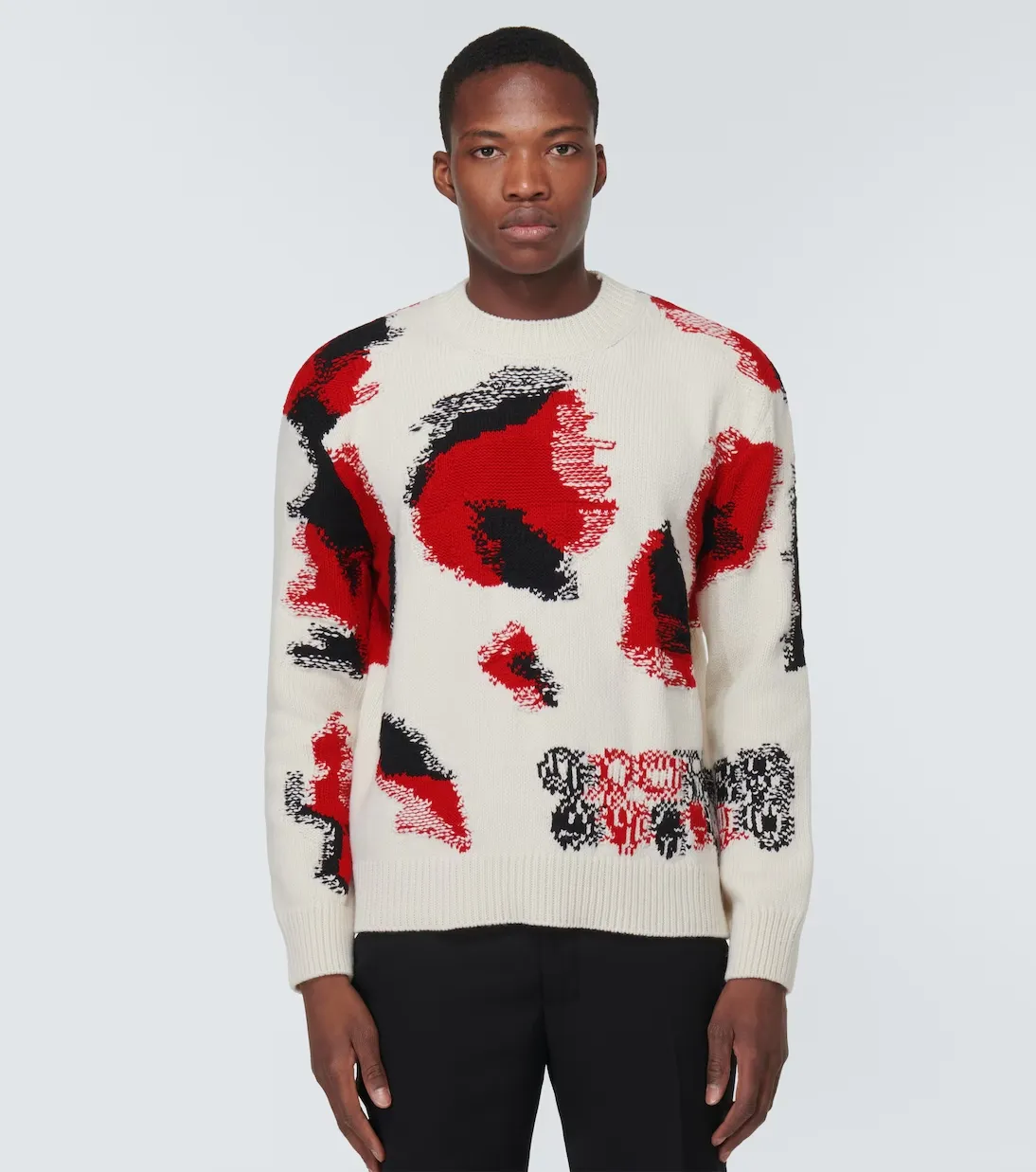 alexander mcqueen  |Wool Cashmere Street Style U-Neck Long Sleeves Cotton