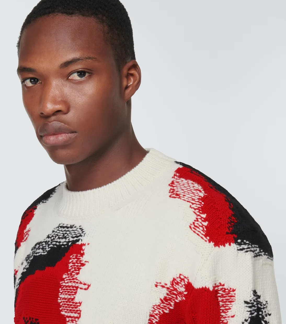 alexander mcqueen  |Wool Cashmere Street Style U-Neck Long Sleeves Cotton