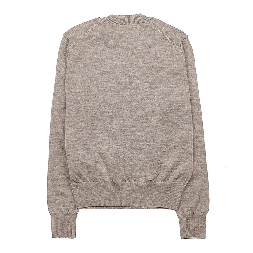 AMI PARIS  |Heart Wool Long Sleeves Plain Oversized Logo Designers