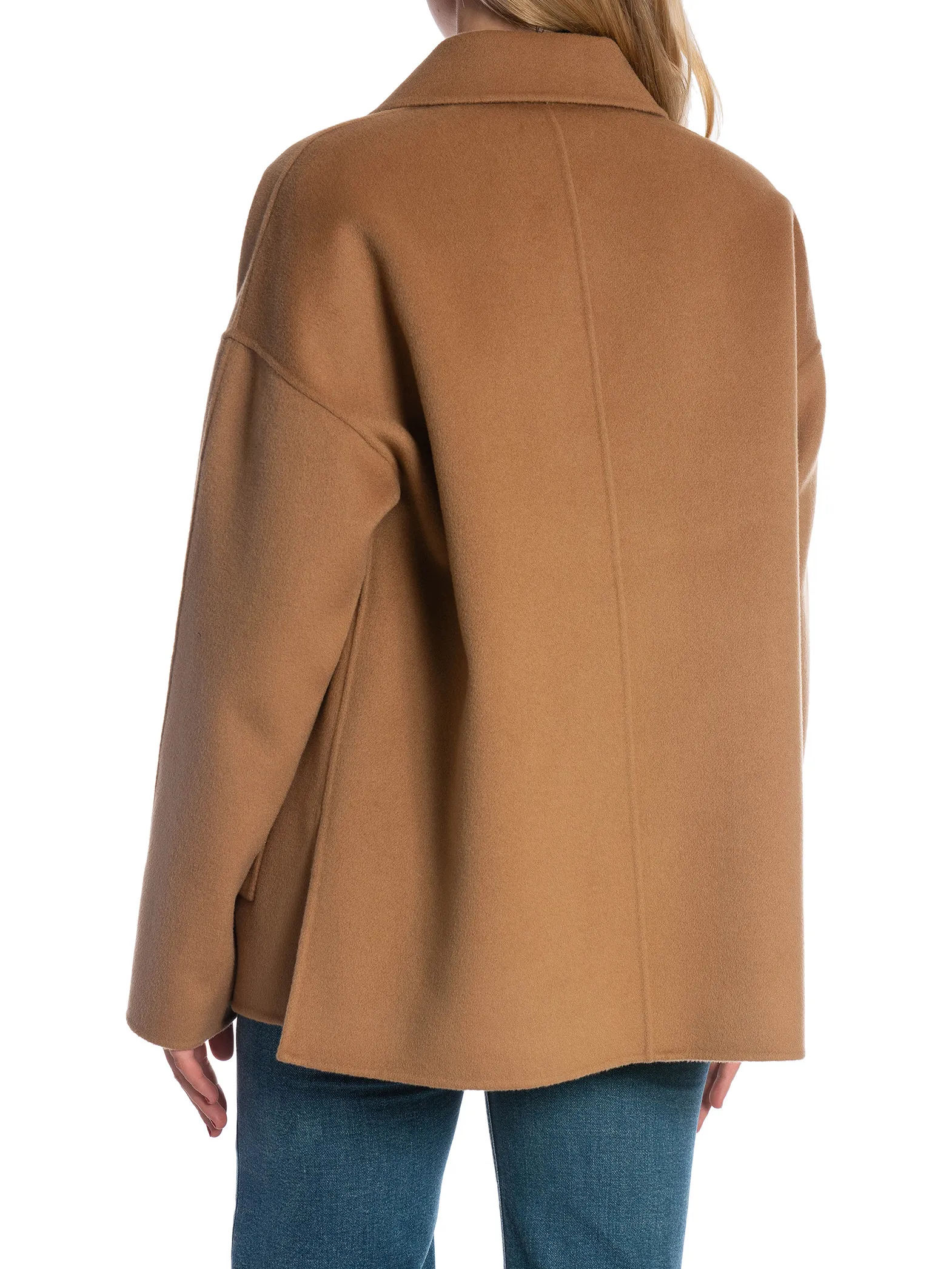 ANINE BING JACKET LUCA CAMEL CASHMERE BLEND BROWN