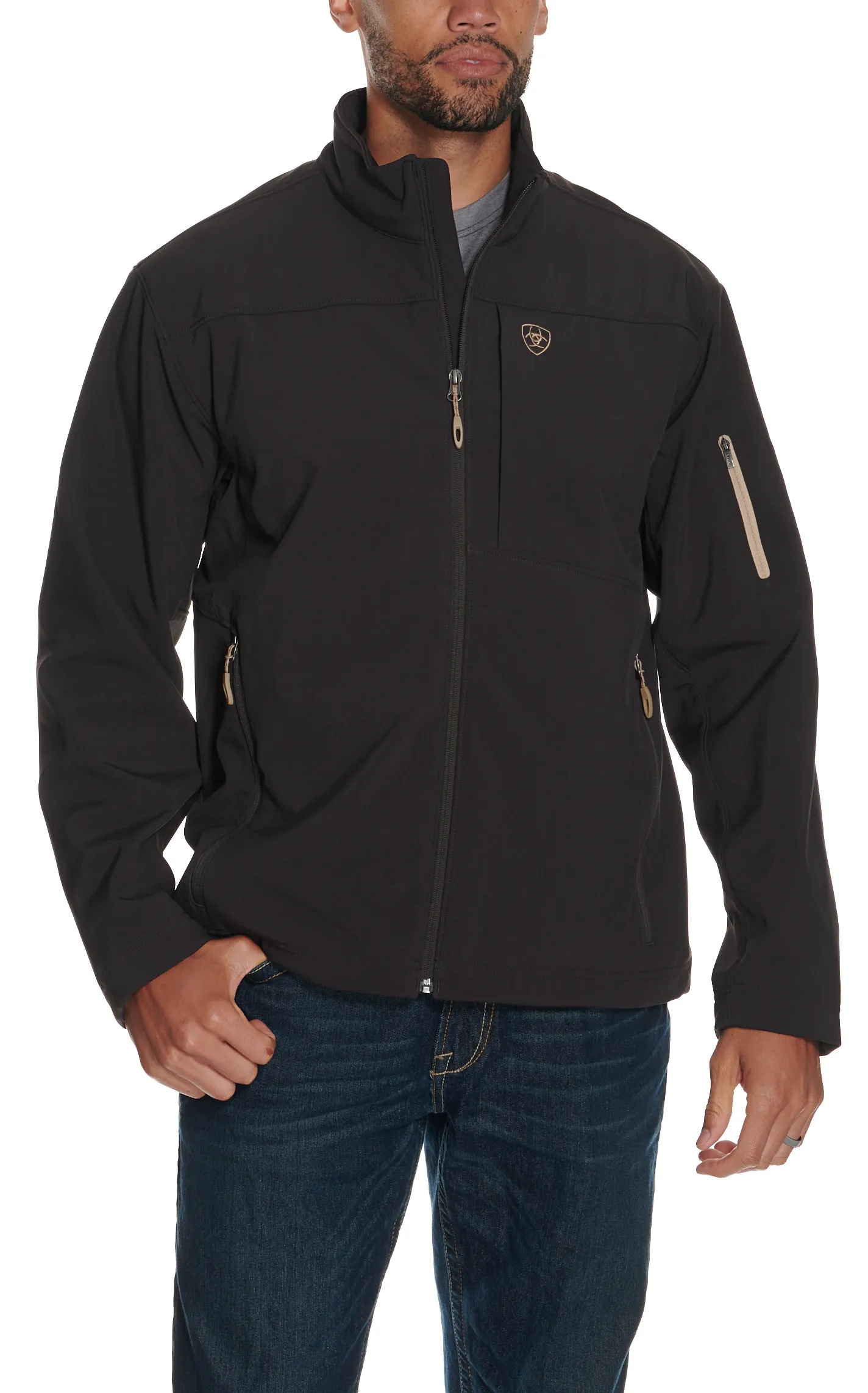 Ariat Men's Vernon 2.0 Coffee Bean Softshell Jacket - Extended Size