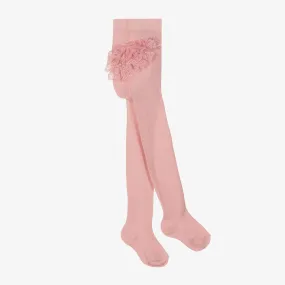 Baby Girls Pink Ruffle Tights