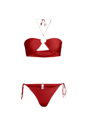 Bahia Bikini in Carmine Red - Top