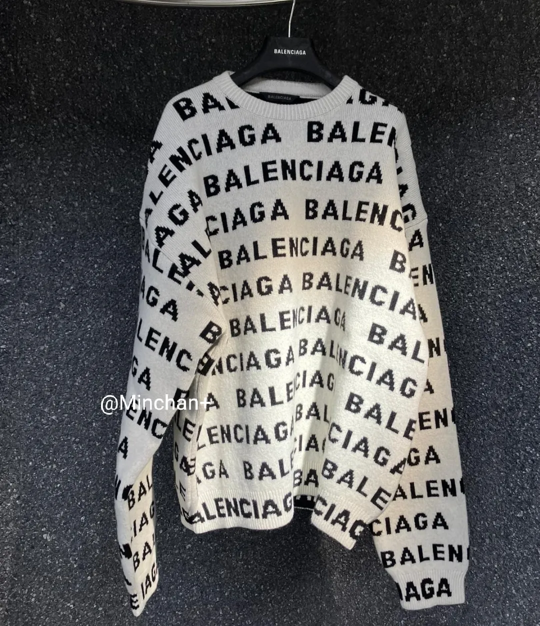 BALENCIAGA  |Monogram Wool Blended Fabrics Long Sleeves Oversized Logo