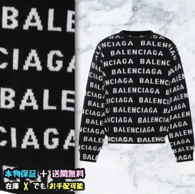 BALENCIAGA  |Unisex Street Style Logo Skater Style Luxury Sweaters