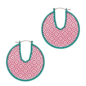 Barbie Theme Textured Metal Filigree Earrings