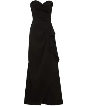 Black Keelan Strapless Bustier Midi Dress