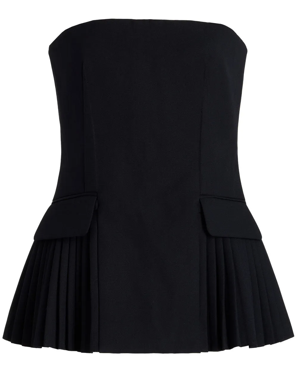 Black Vita Pleated Bustier