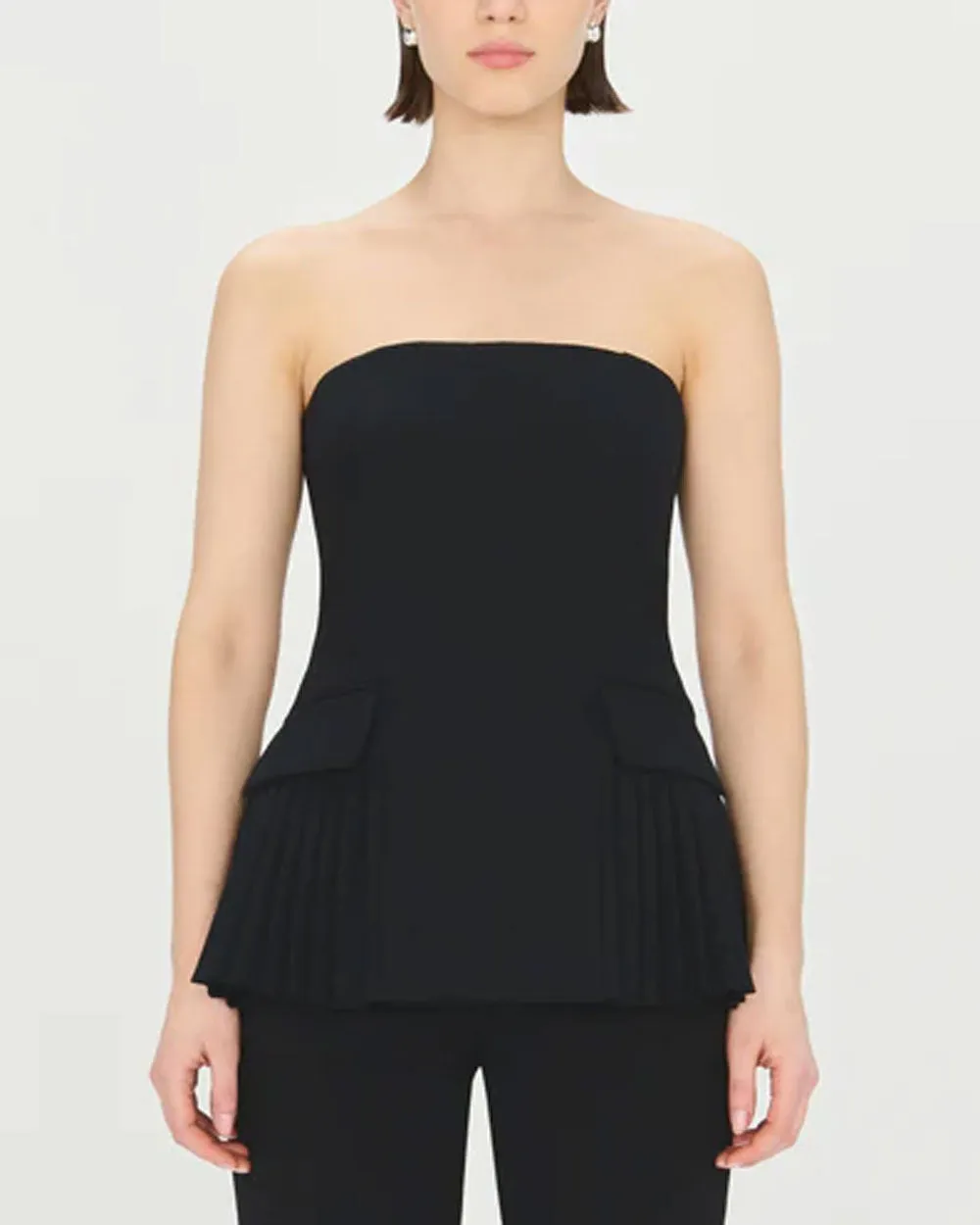 Black Vita Pleated Bustier