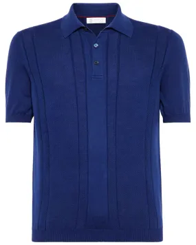 Blue Knit Polo