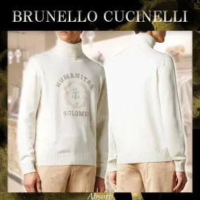 BRUNELLO CUCINELLI  |Cashmere Street Style Long Sleeves Logo Sweaters