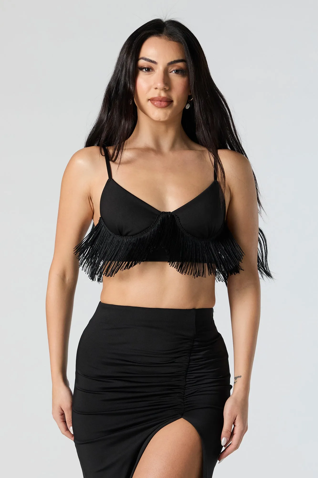 Bustier court avec franges