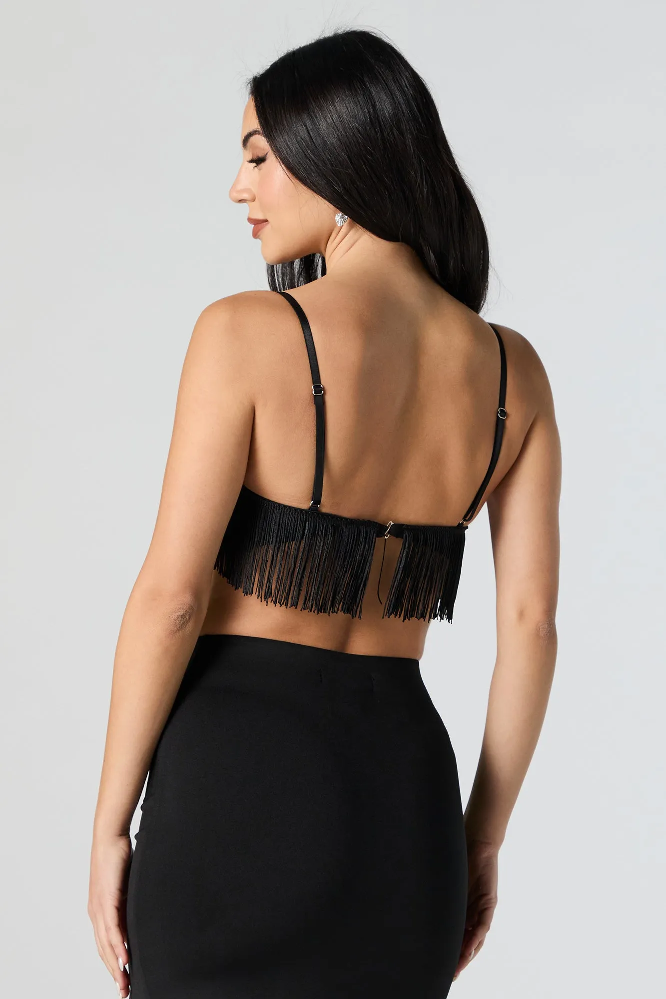 Bustier court avec franges