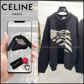 CELINE  |Crew Neck Unisex Street Style Long Sleeves Luxury Outlet