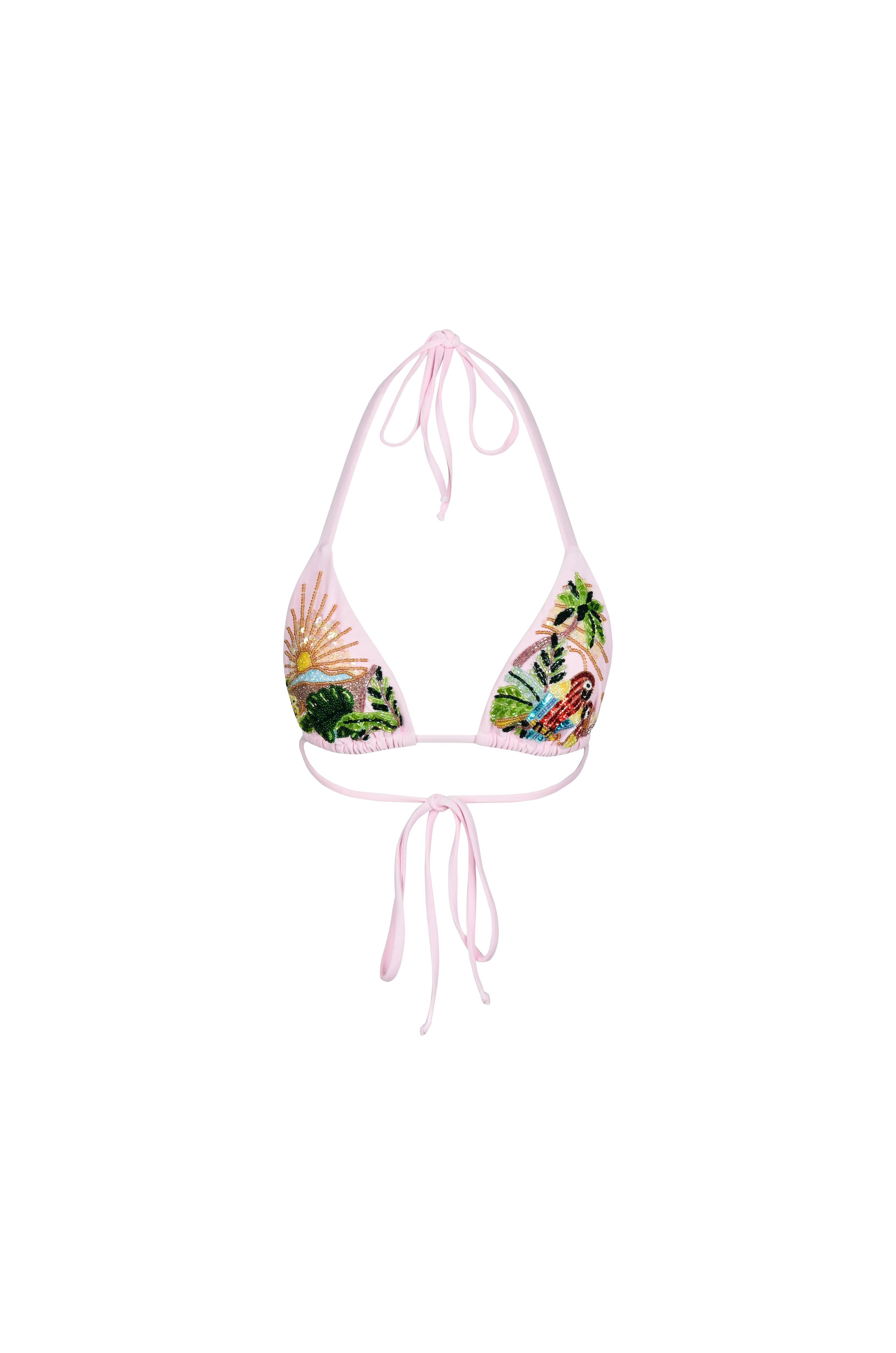 Charli Embellished Premium Pink Tropical Bikini