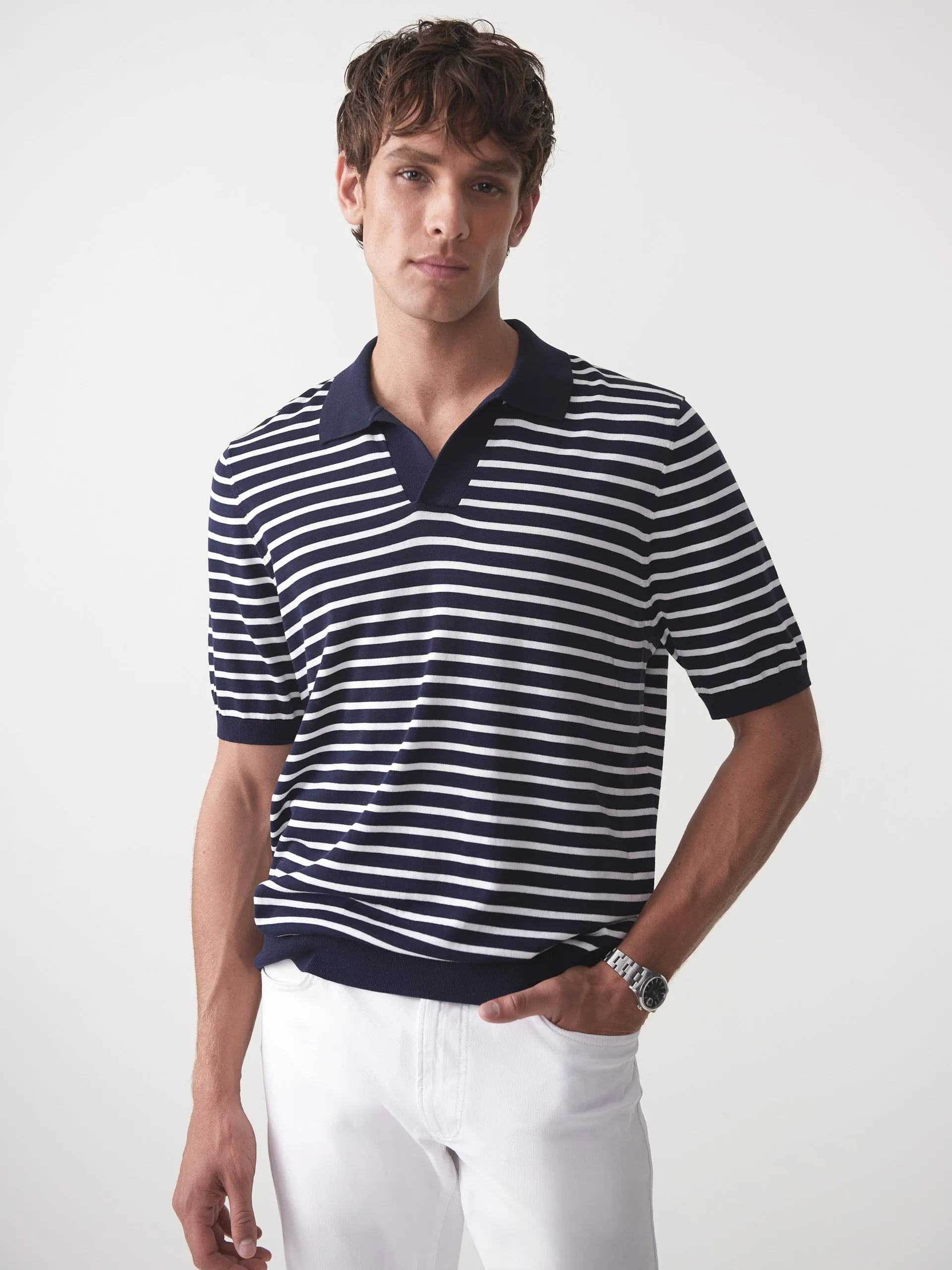 Cillian Polo Sweater in Stripe