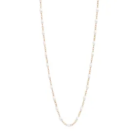 Classic Gigi White necklace, Rose Gold, 17.7