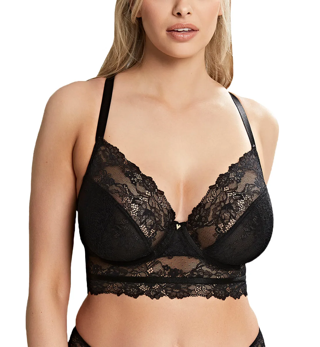 Cleo by Panache Selena Longline Plunge Underwire Bra (10626) - Noir