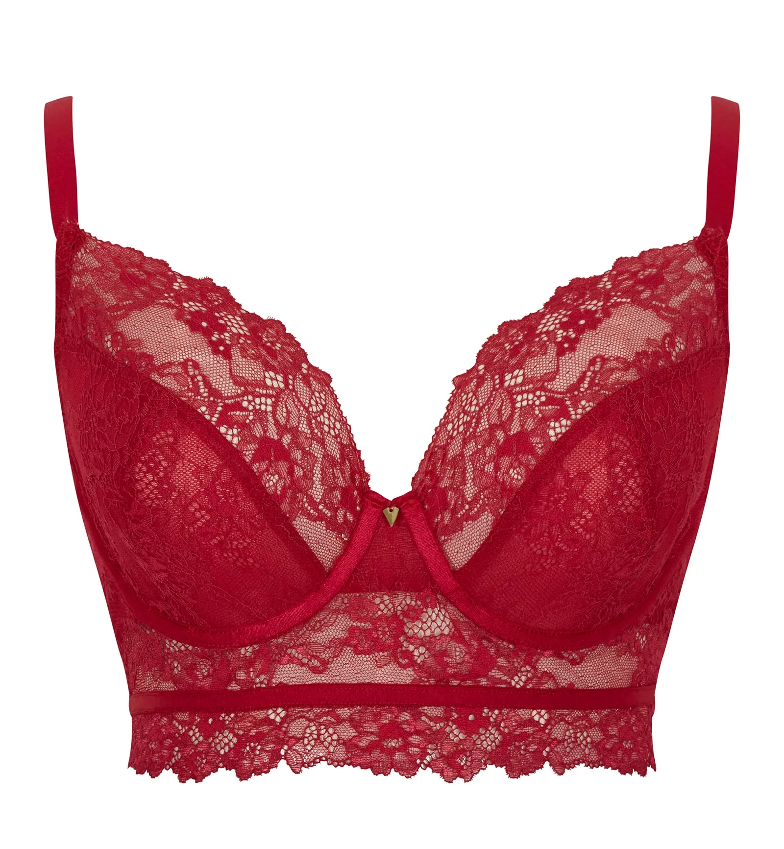 Cleo by Panache Selena Longline Plunge Underwire Bra (10626) - Ruby Red