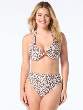  Coco Reef Verso Bra Sized Twist Reversible Underwire Bikini Top - Summer Cheetah     