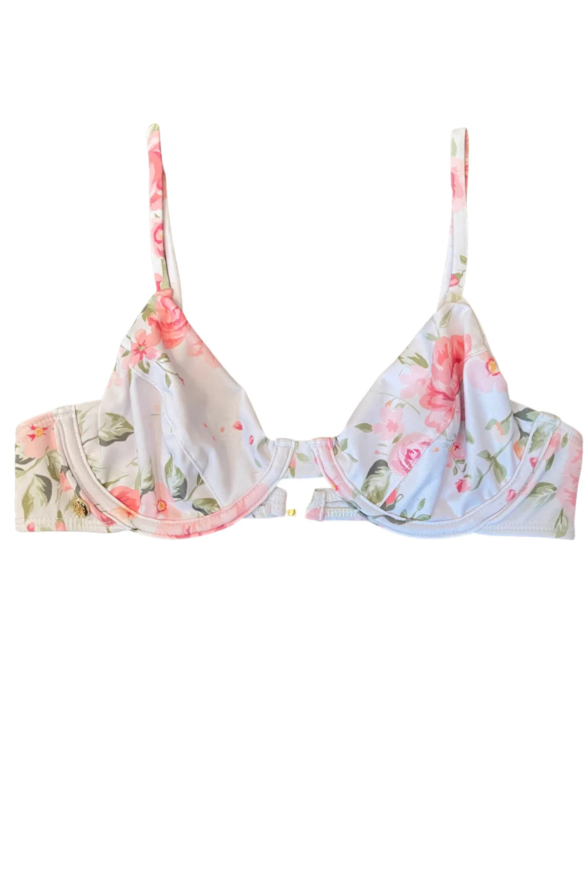 COCO WHITE FLORAL Underwire Bikini Top