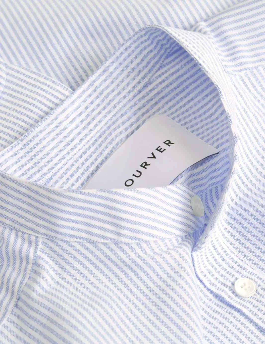 Collarless Shirt-Blue Pinstripe