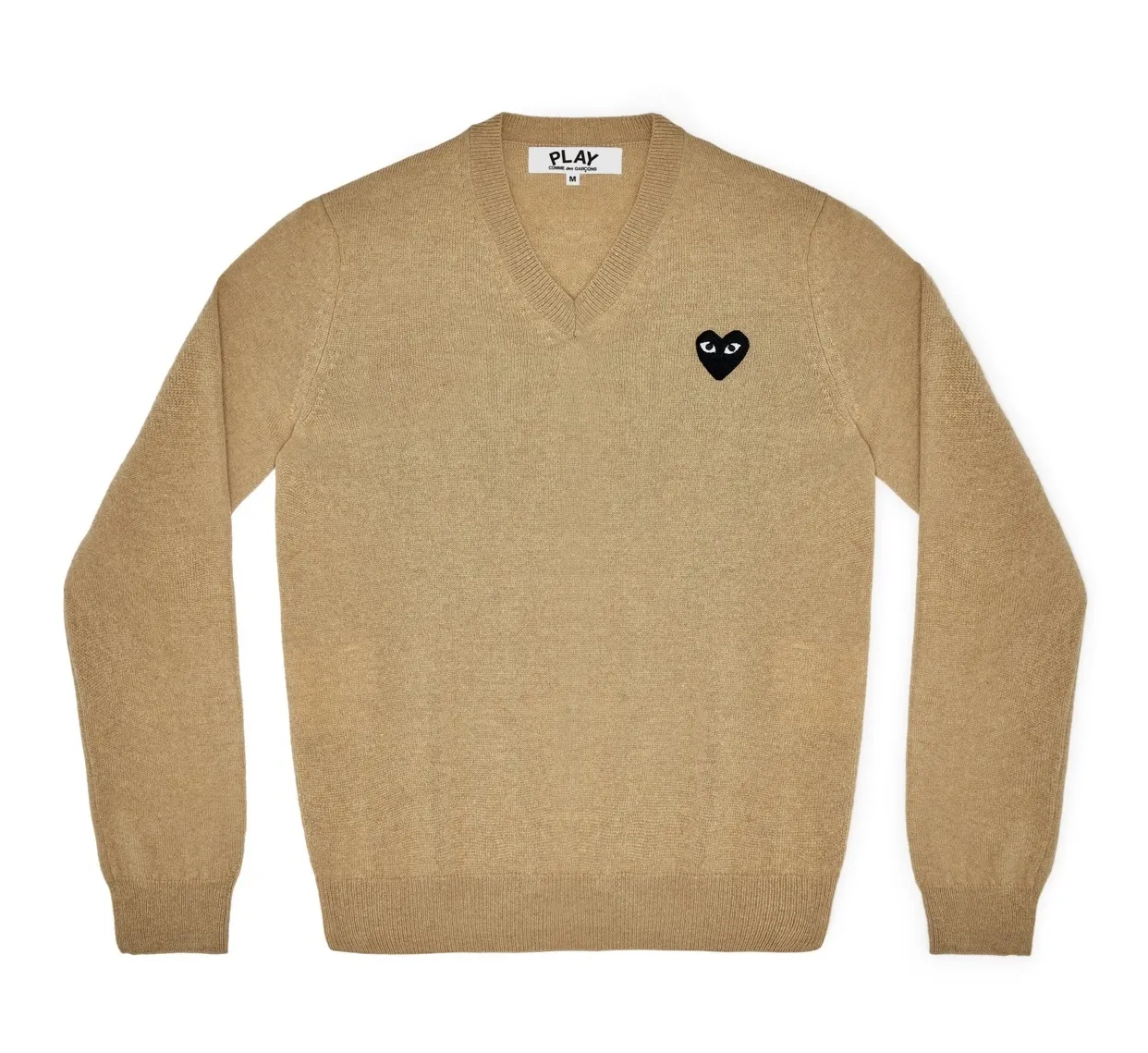 COMME des GARCONS  |V-Neck Long Sleeves Plain Logo Designers Sweaters