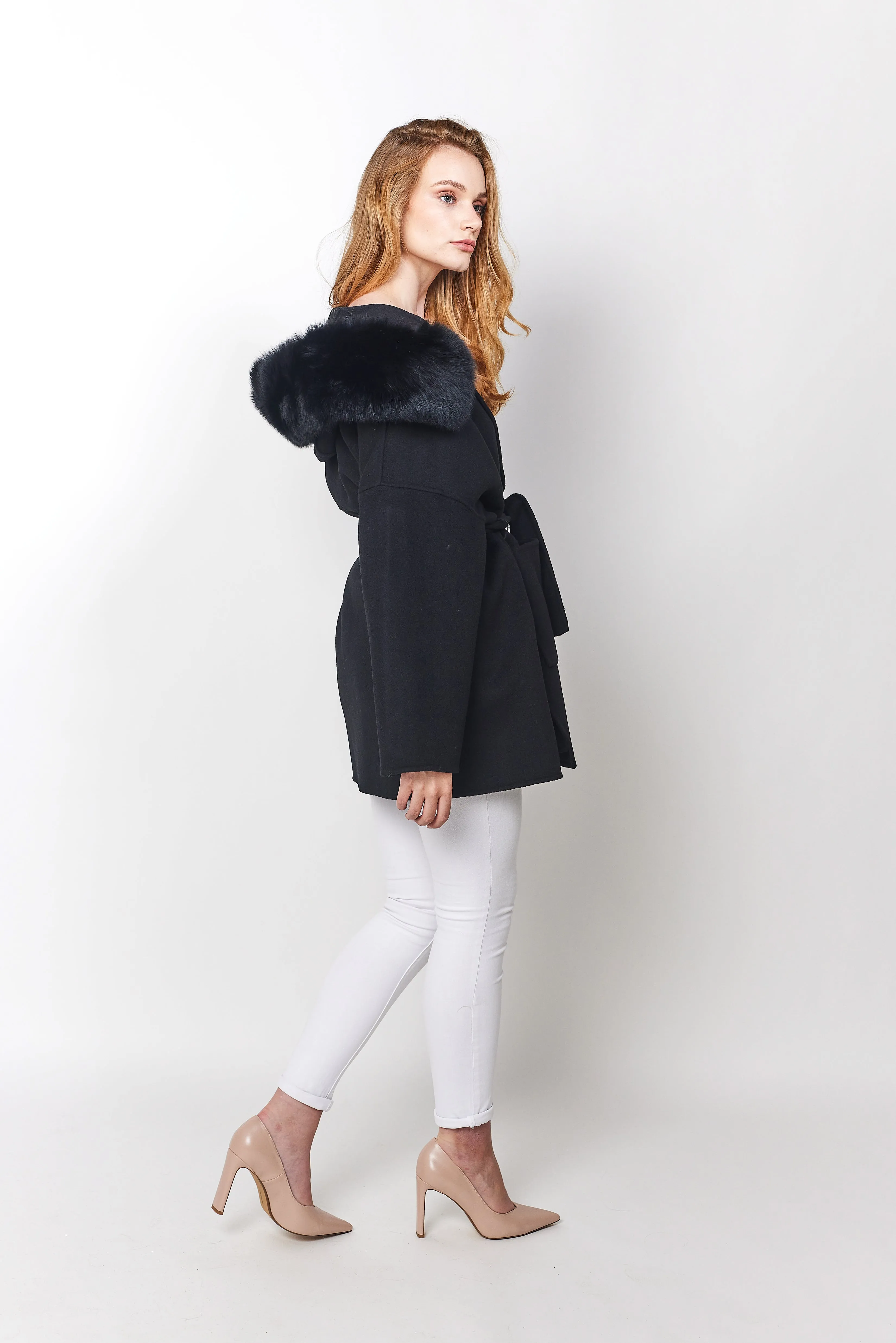 Constance Cashmere Coat - Black