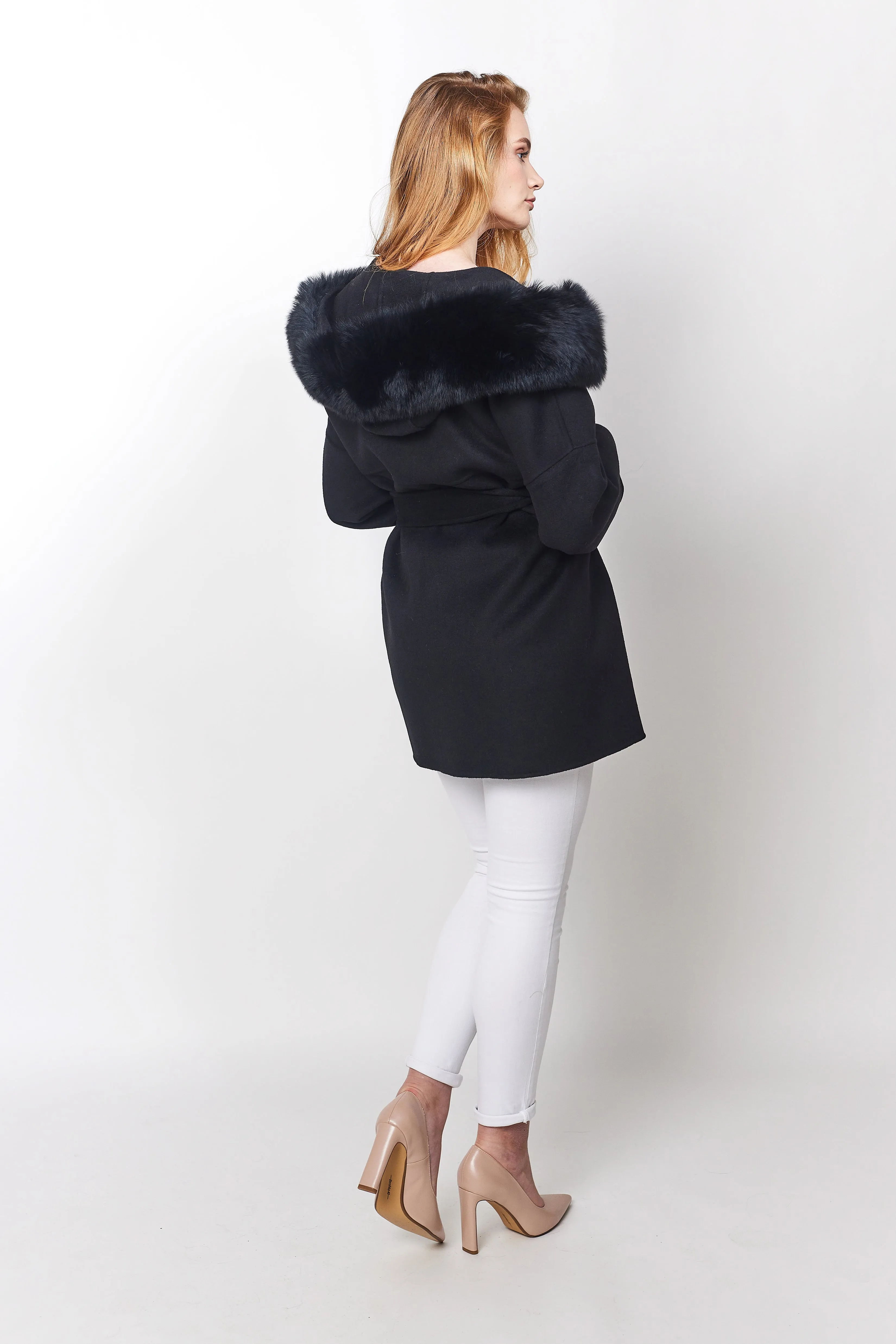 Constance Cashmere Coat - Black