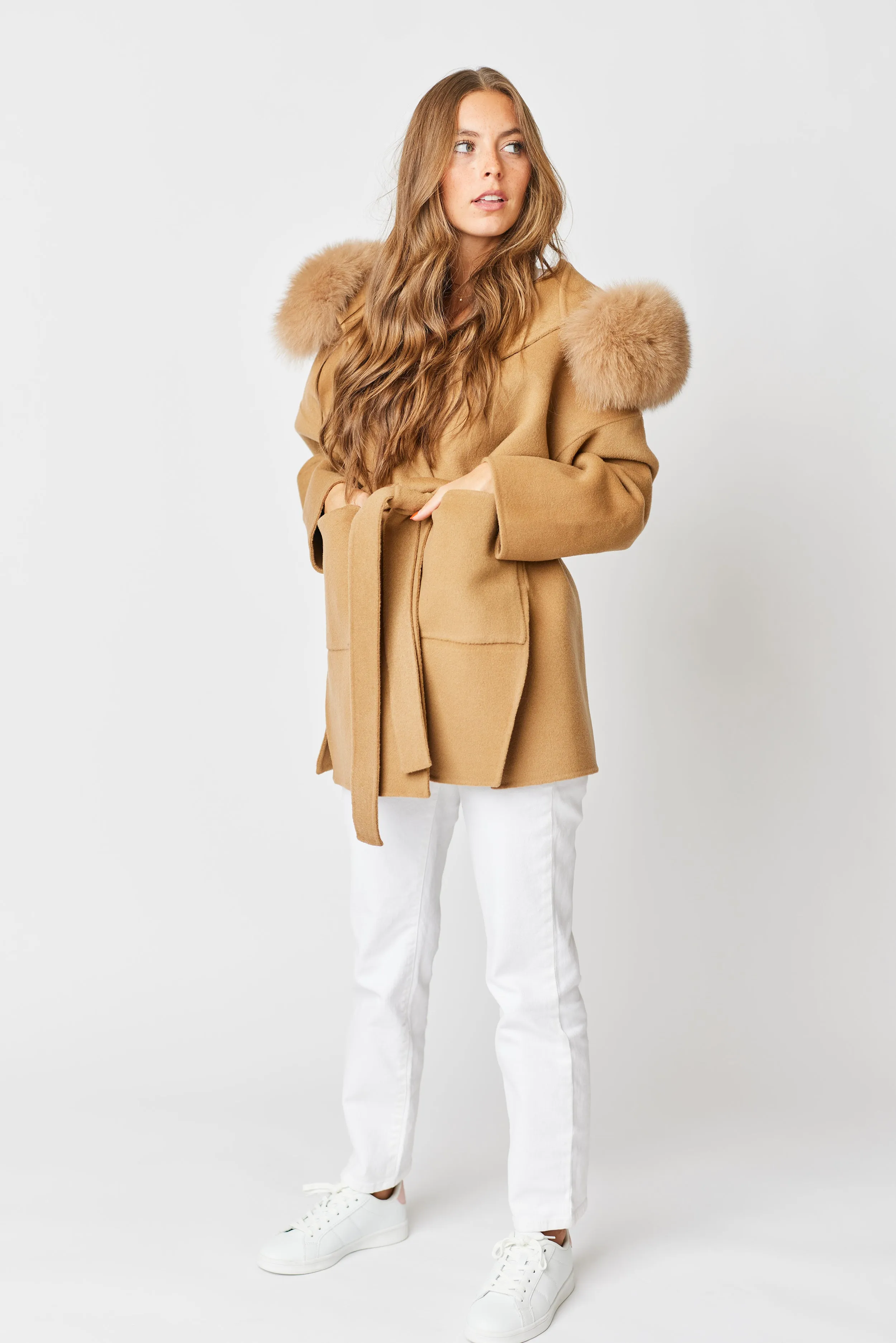 Constance Cashmere Coat - Camel