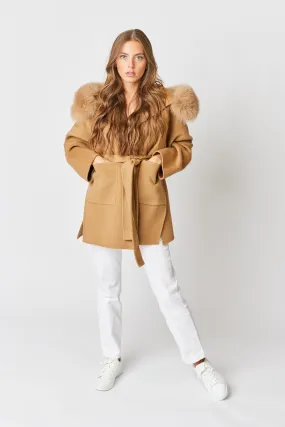 Constance Cashmere Coat - Camel