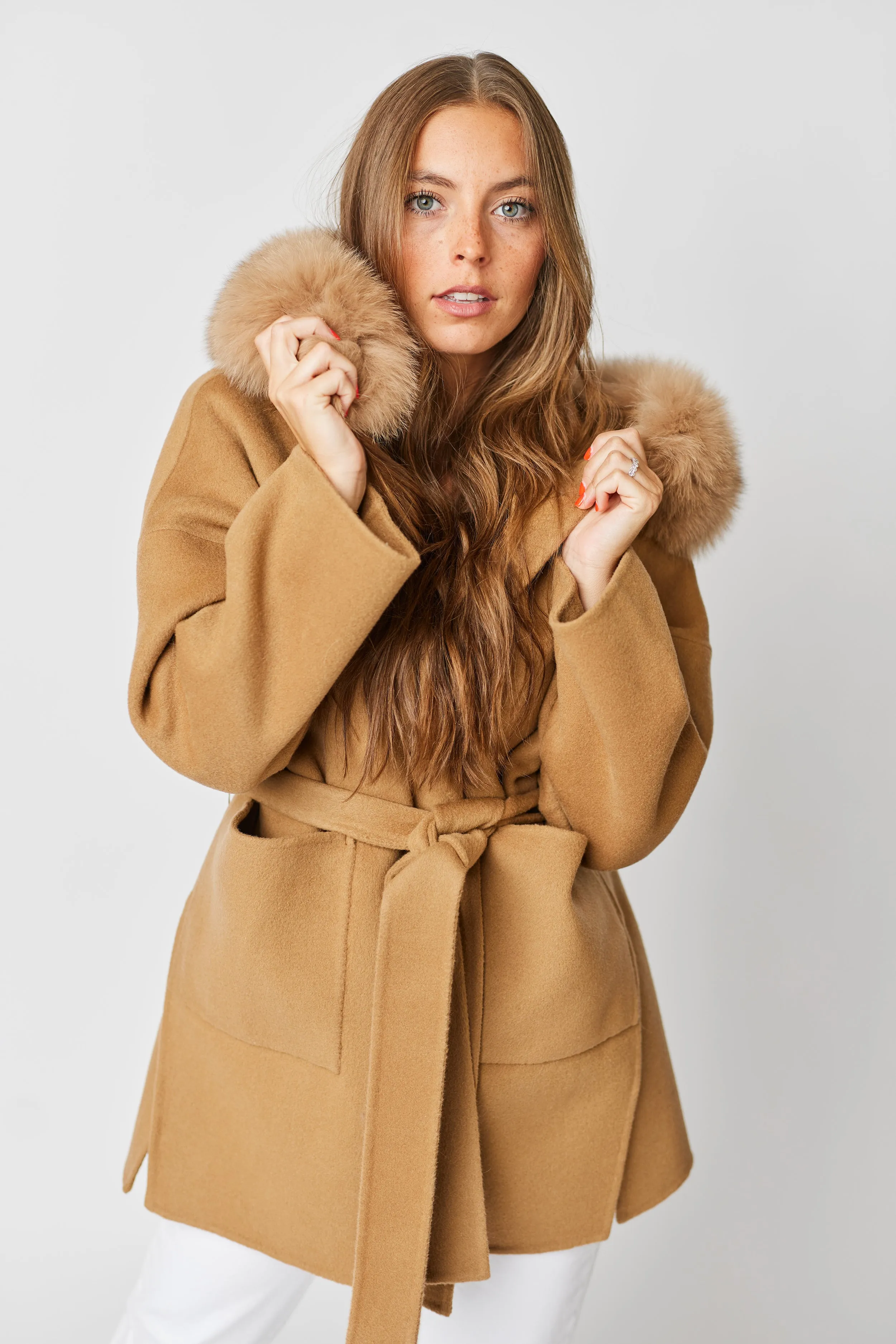 Constance Cashmere Coat - Camel