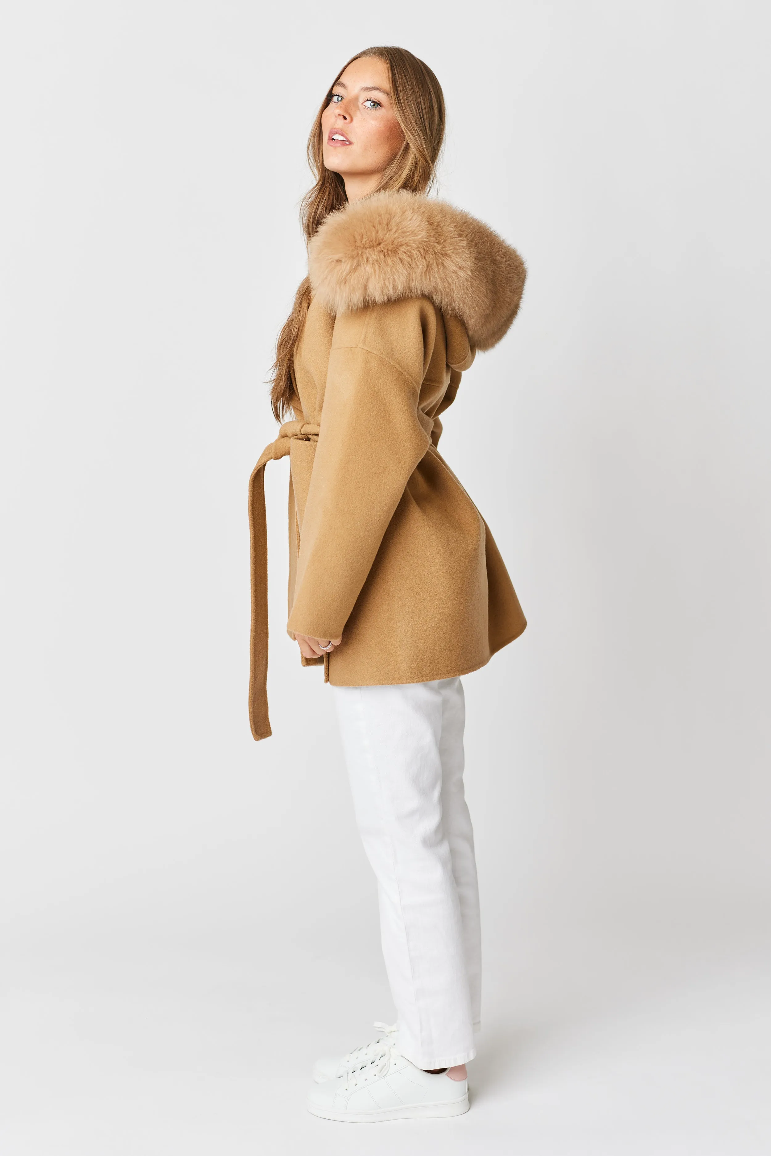 Constance Cashmere Coat - Camel