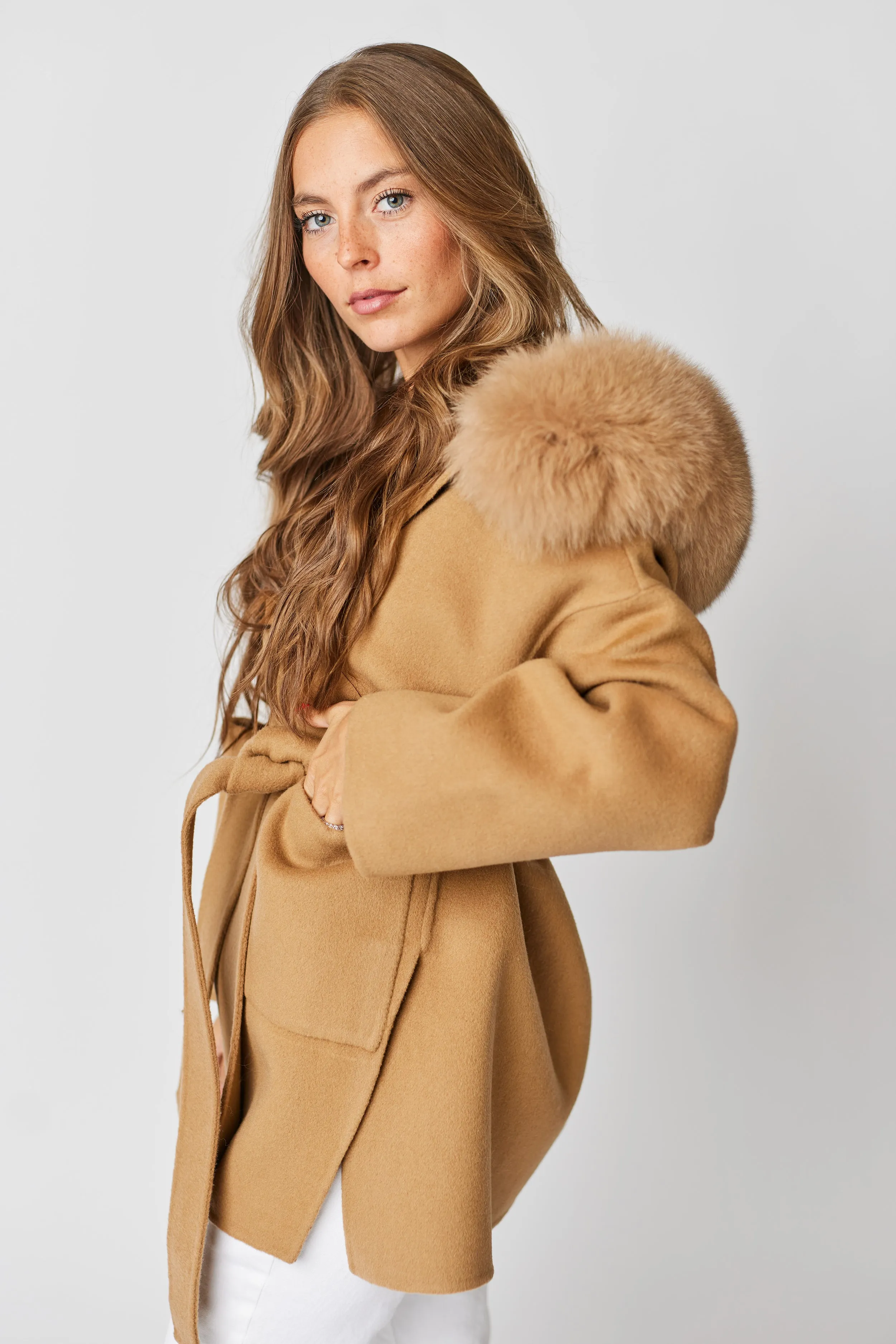 Constance Cashmere Coat - Camel