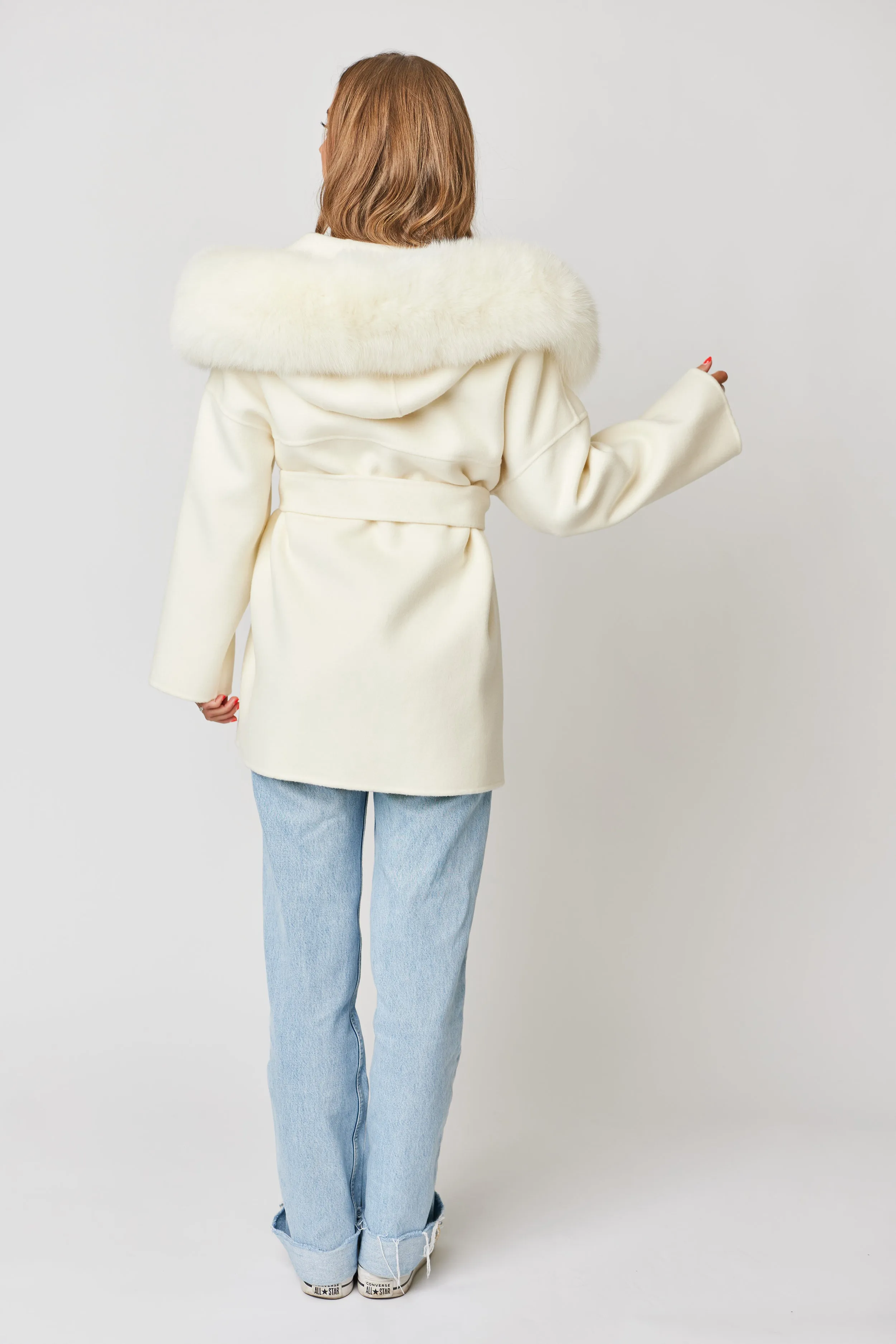 Constance Cashmere Coat - Ivory