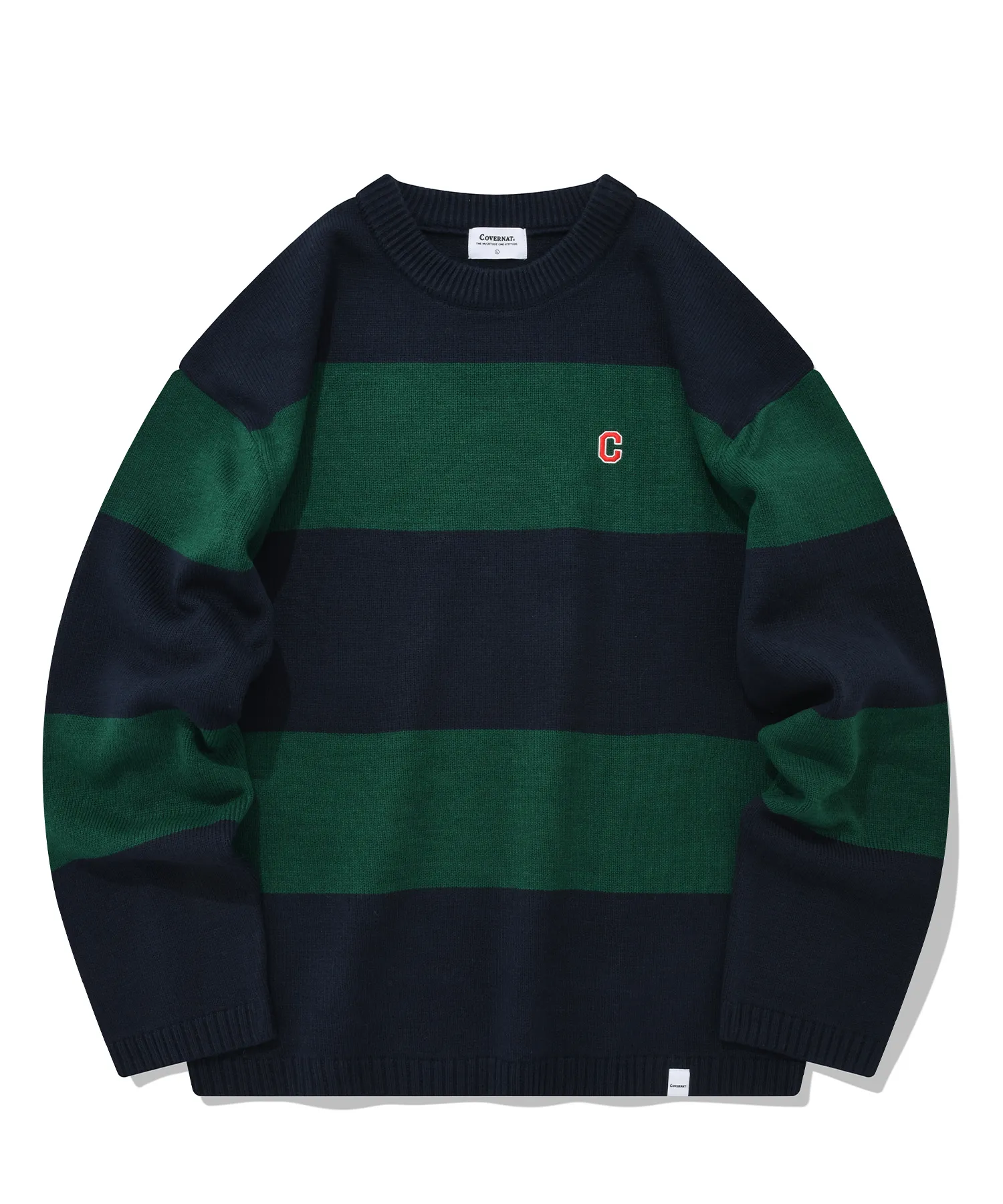 COVERNAT  |[COVERNAT]★Stripe Crew neck Knit