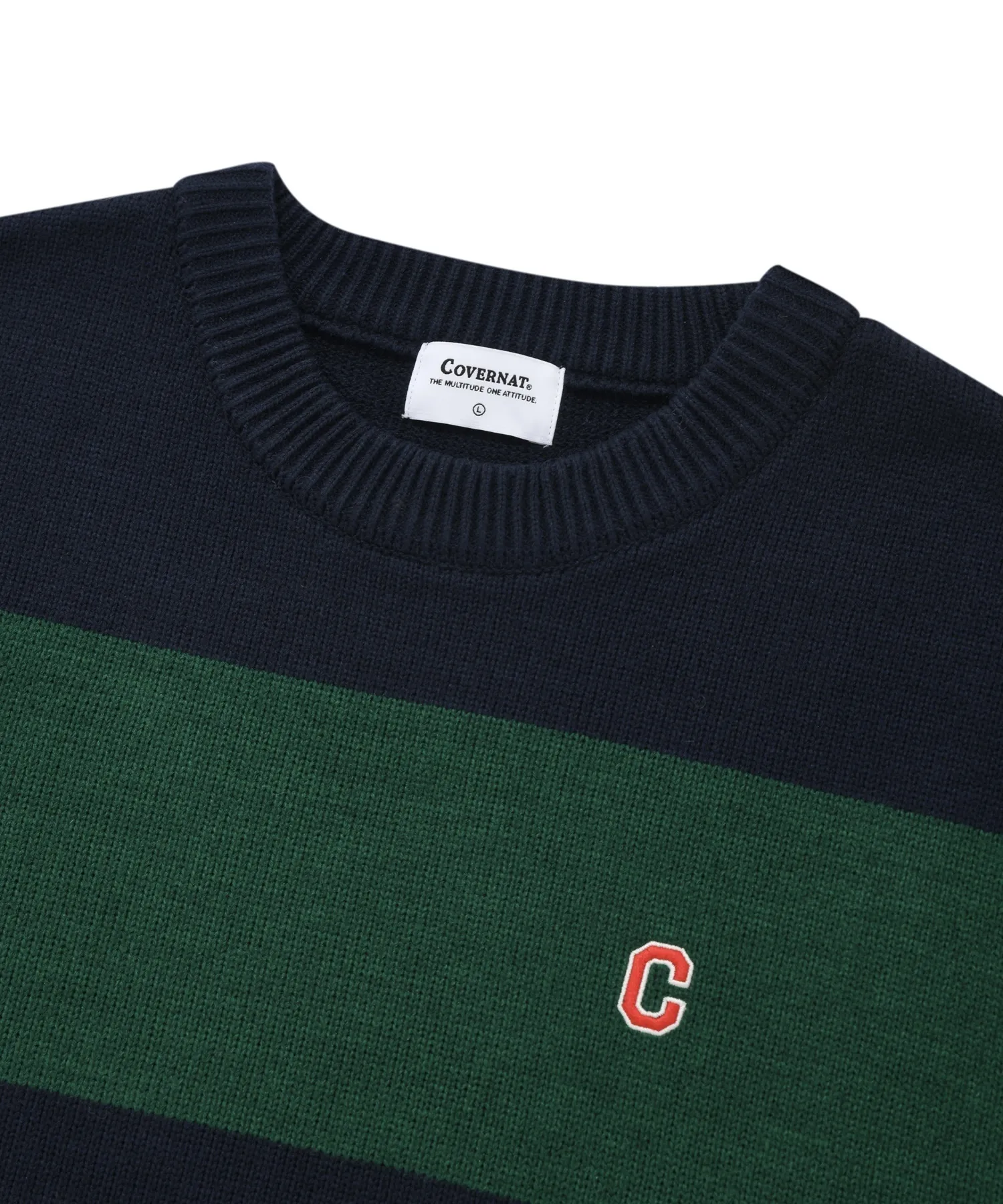 COVERNAT  |[COVERNAT]★Stripe Crew neck Knit